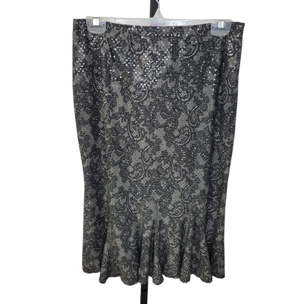 Joseph Ribkoff Sequin Paisley Skirt Size 10